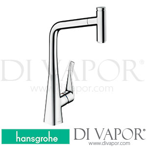 Hansgrohe 73820000 Metris Select M71 Single Lever Kitchen Mixer 320, Pull-Out Spray, 2Jet Spare Parts >10/19