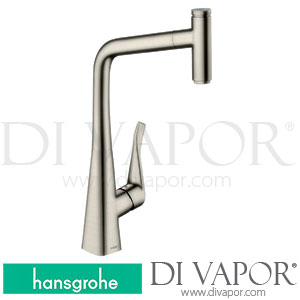 Hansgrohe 73820800 Metris Select M71 Single Lever Kitchen Mixer 320, Pull-Out Spray, 2Jet Spare Parts >10/19