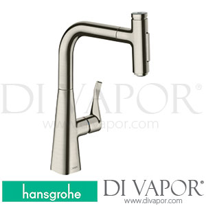 Hansgrohe 73822800 Metris Select M71 Single Lever Kitchen Mixer 240, Pull-Out Spray, 2Jet Spare Parts >10/19