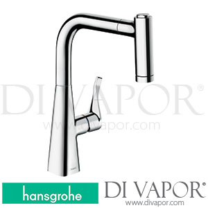 Hansgrohe 73823000 Metris M71 Single Lever Kitchen Mixer 220, Eco, Pull-Out Spray, 2Jet, Sbox Spare Parts >10/19