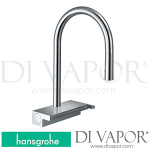 Hansgrohe 73834000 Aquno Select M81 Single Lever Kitchen Mixer 170, Pull-Out Spray, 3Jet, Sbox, Nordics Spare Parts >05/20