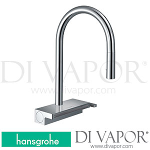 Hansgrohe 73837007 Aquno Select M81 Single Lever Kitchen Mixer 170, Pull-Out Spray, 3Jet Spare Parts >12/19