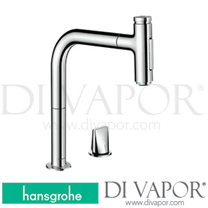 Hansgrohe 73849009 Metris Select M71 2-Hole Single Lever Kitchen Mixer 200, Pull-Out Spray, 2Jet, Sbox 2 Ticks Spare Parts >04/20