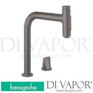 Hansgrohe 73849349 Metris Select M71 2-Hole Single Lever Kitchen Mixer 200, Pull-Out Spray, 2Jet, Sbox 2 Ticks Spare Parts >04/20
