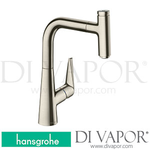 Hansgrohe 73852800 Talis Select M51 Single Lever Kitchen Mixer 220, Pull-Out Spout, 1Jet, Sbox Spare Parts 04/17 - 03/19