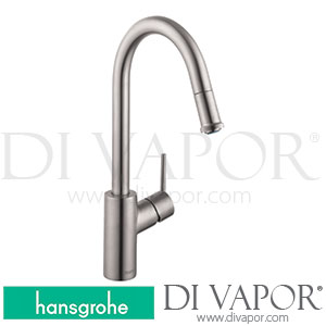 Hansgrohe 73864800 Talis M52 Single Lever Kitchen Mixer 260, Installation In Front Of A Window, Pull-Out Spout, 1Jet, Sbox Spare Parts 09/17 - 06/22