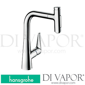 Hansgrohe 73868001 Talis Select S Single Lever Kitchen Mixer 220, Pull-Out Spray, 2Jet, Sbox Spare Parts >07/19