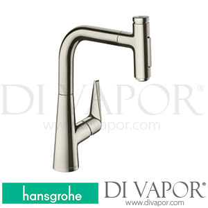 Hansgrohe 73868801 Talis Select S Single Lever Kitchen Mixer 220, Pull-Out Spray, 2Jet, Sbox Spare Parts >07/19