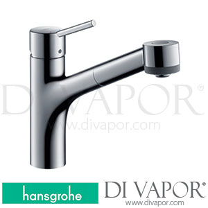 Hansgrohe 73869000 Talis M52 Single Lever Kitchen Mixer 170, Eco, Pull-Out Spray, 2Jet, Sbox Spare Parts 10/19 - 06/22