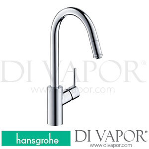 Hansgrohe 73878000 Talis M52 Single Lever Kitchen Mixer 260, Eco, Pull-Out Spout, 1Jet, Sbox Spare Parts 10/19 - 06/22