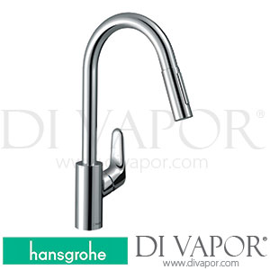 Hansgrohe 73880000 Focus M41 Single Lever Kitchen Mixer 240, Pull-Out Spray, 2Jet, Sbox Spare Parts >04/17