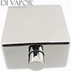 Niagara Equate Concealed Shower Valve Square 42mm x 42mm Temperature Control Handle for 9M357 Thermostatic Cartridge - 73Y2CS Compatible Spare