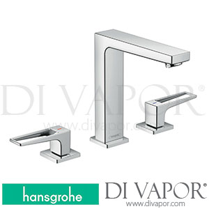 Hansgrohe 74515000 Metropol 3-Hole Basin Mixer 160 with Loop Handles and Push-Open Waste Set >04/17 Spare Parts