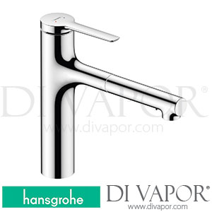 Hansgrohe 74801000 Zesis M33 Single Lever Kitchen Mixer 160, Pull-Out Spray, 2Jet Spare Parts >12/21
