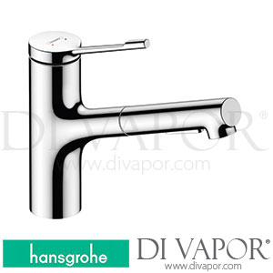 Hansgrohe 74814000 Zesis Lean M34 Single Lever Kitchen Mixer 150, Pull-Out Spray, 2Jet Spare Parts >12/21