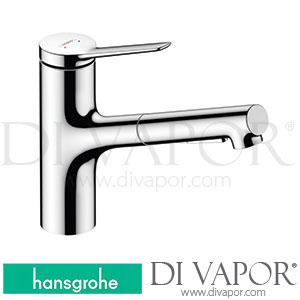 Hansgrohe 74816000 Zesis M33 Single Lever Kitchen Mixer 150, Pull-Out Spray, 2Jet, Nordic Spare Parts >12/21