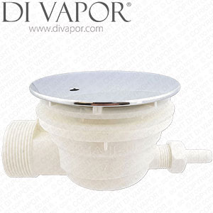 Steam Shower Waste Trap with Chrome Cover - 85mm Bulb Drain