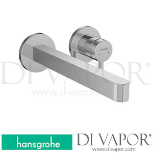 Hansgrohe 76050007 Finoris Single Lever Basin Mixer for Concealed Installation Wall-Mounted with Spout 22,8 Cm >07/21 Spare Parts