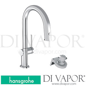 Hansgrohe 76803000 Aqittura M91 Filtersystem 210, Pull-Out Spout, 1Jet Spare Parts >06/22