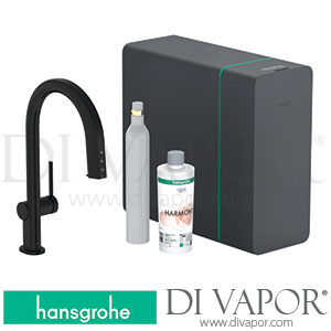 Hansgrohe 76806670 Aqittura M91 Sodasystem 210, Pull-Out Spout, 1Jet, Sbox, Starter Set Spare Parts >07/22