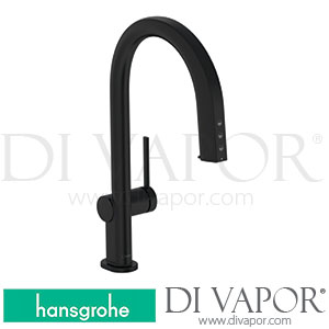 Hansgrohe 76833670 Aqittura M91 Single Lever Kitchen Mixer 210, Pull-Out Spout, 1Jet, Sbox for Sodasystem Spare Parts >06/22