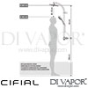 Cifial 78080 Fresco Thermostatic Shower Column Dimensions