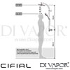 Cifial 780CC Round Multi Function Thermostatic Shower Column Dimensions