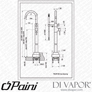 Paini 78CR136LM Cox Floor Standing Bath Tap Spare Parts