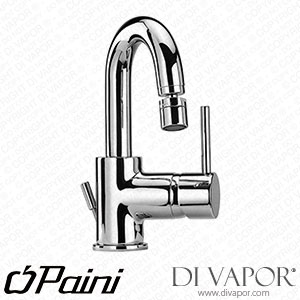 Paini 78PQ251 Cox Single Lever PVD Glossy Black Bidet Mixer with Swivel Tube Spout 1