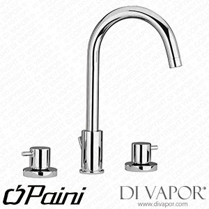 Paini 78PW214 Cox 3-Hole PVD Aged Nickel Basin Mixer with Swivel Spout 1