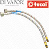 Tucai 400mm Mixer Tap Tails - Hot and Cold Hoses - 10mm to 1/2"