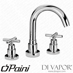Paini 79CR214 Tubos 3 Hole Basin Mixer Tap with Swivel Spout and Pop Up Waste Spare Parts