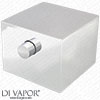 Victorian Plumbing Milan Square Chrome Temperature Control Handle for M99182-V Thermostatic Cartridge - 7W73QU Compatible Spare