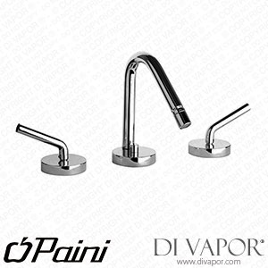Paini 81CR314NEW Pixel New 3-Hole Bidet Mixer with Swivel Spout and 1