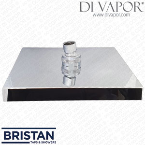Bristan Quadrato Overhead Square Shower Rose Chrome - 200mm x 200mm