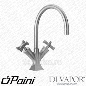 Paini 85CR250 Elix Basin Mixer Tap with Tube Swivel Spout 1