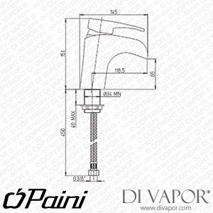 Paini 86CR211WFKM Ovo Basin Mixer with Pop-Up Waste Spare Parts