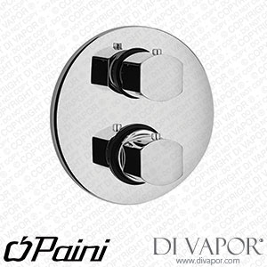 Paini 86CR691THWBSET Ovo Plate and Handle Set Shower Spare Parts