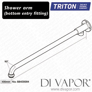Triton 88400004 Wall Mounted Shower Arm - Chrome