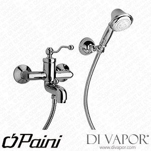 Paini 88F3105 Duomo Single Lever Aged Brass Bath Shower Mixer with Adjustable Shower Kit Spare Parts