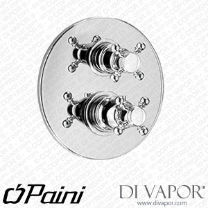 Paini 88F3690THWBSET Duomo Aged Brass Plate and Handle Set Shower Spare Parts