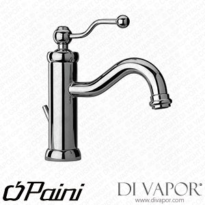 Paini 88OP211 Duomo Single Lever PVD Glossy Gold Basin Mixer with 1