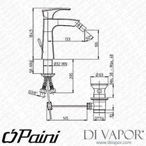 Paini 89CR306KM Lady Bidet Mixer Tap Spare Parts
