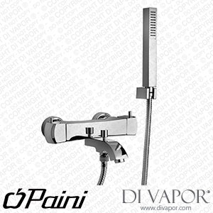 Paini 89OP100TH Lady PVD Glossy Gold Thermostatic Bath Shower Mixer with Fixed Kit Spare Parts