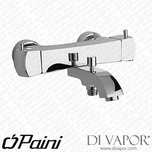 Paini 89OP111TH Lady Glossy Gold Thermostatic Bath Shower Mixer without Shower Kit Spare Parts