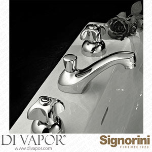 Signorini 90063400 Three-Hole Basin Mixer Provided with Pop-Up Waste Set Spare Parts