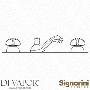 Signorini 90064400 Three-Hole Bidet Mixer Provided with Pop-Up Waste Set Spare Parts