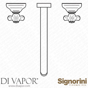 Signorini 90082301.PE External Part Basin Mixer - 250Mm Spout - for Built-In Part Cod. 90 00 0770-2 Spare Parts