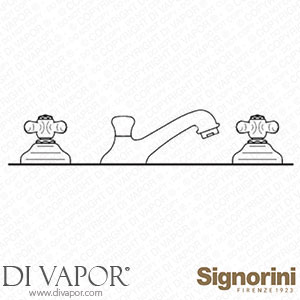 Signorini 90083400 Three-Hole Basin Mixer Provided with Pop-Up Waste Set Spare Parts