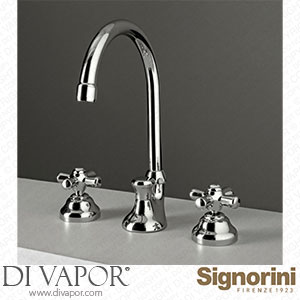 Signorini 90083410 Three-Hole Basin Mixer with Swivel Spout Provided with Pop-Up Waste Set Spare Parts